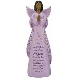Positive Image Gifts African American Angel God So Loved The World Figurine